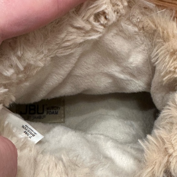 JBU by Jambu Bristol Womens 7.5 M Faux Fur Tan Ankle Boots Memory Foam - Picture 6 of 7